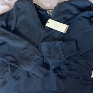 Navy Blue V-Neck Sweatshirt